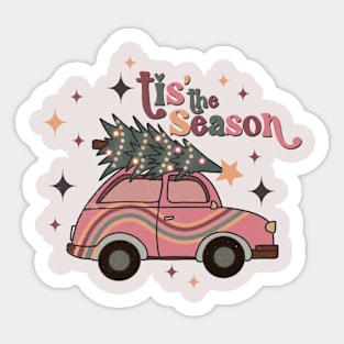 Vintage Christmas Truck - Tis the Season Sticker